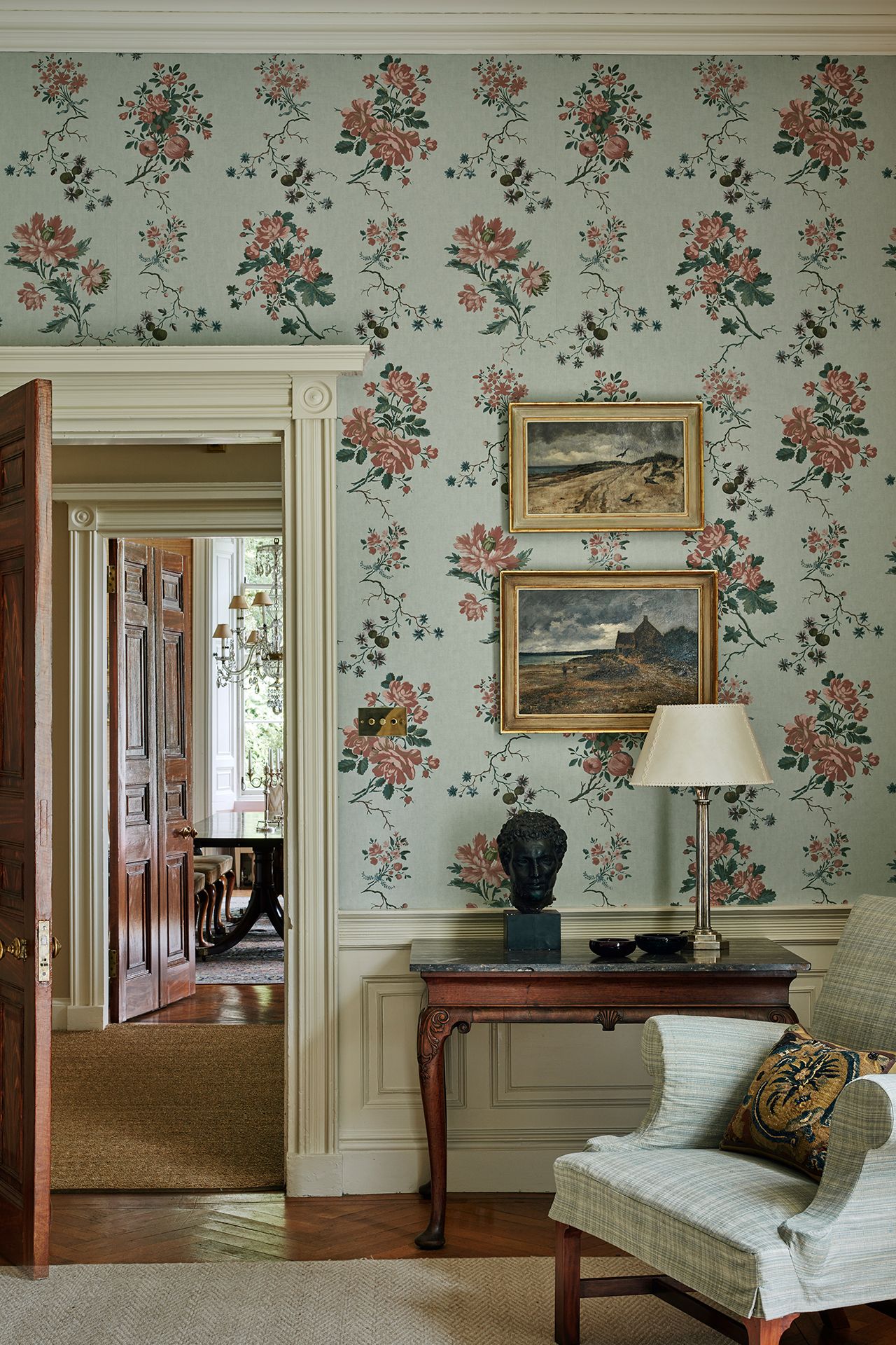 Designer wallpaper — bedroom accent wall