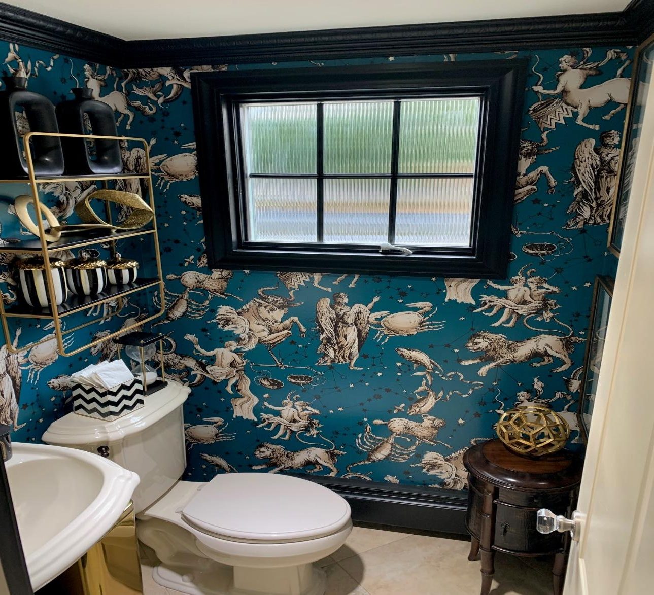 Custom mural hanging — residential project